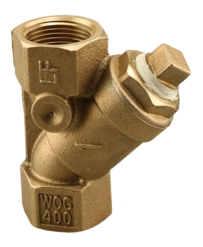 Heavy-Duty Brass Y-Type Strainer Filter with 1 BSPP Female Ports, Fine 304  Stainless Steel Mesh for Removing Debris, Integrated Shutoff Valve for