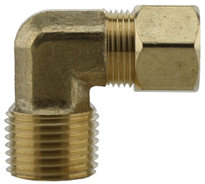 Brass Craft 90 Deg Brass Elbow, 1/4 inch x 1/4 inch, Compression x  Compression