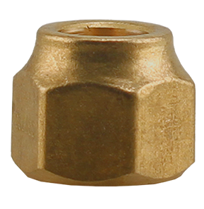 JB Short Forged A32603 Brass 1/2" Refrigerant Flare Nut 