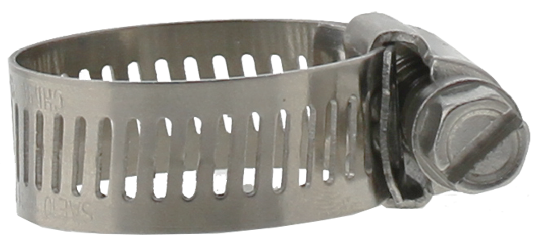 Stainless steel hose clamp with screw from BOSHART INDUSTRIES