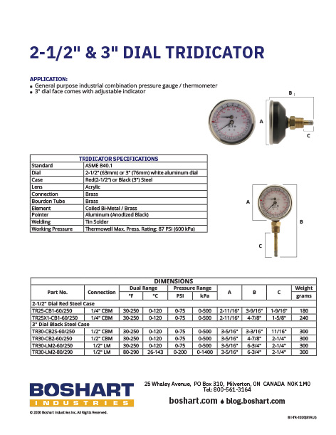 2-1/2"-3" DIAL TRIDICATOR