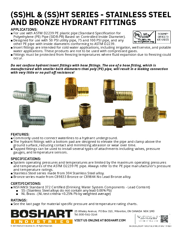 (SS)HL & (SS)HT SERIES