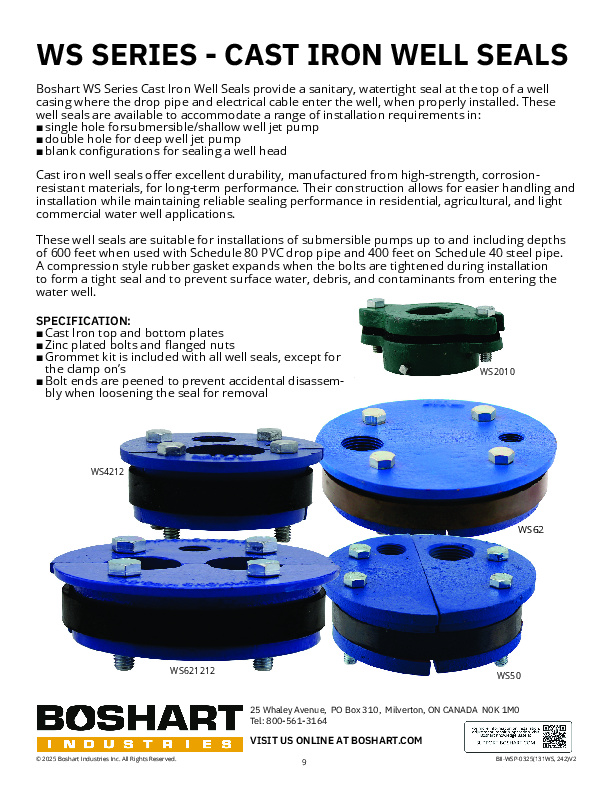 WS Series - Cast Iron Well Seals