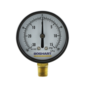 Black Steel Brass Dry Vacuum/Pressure